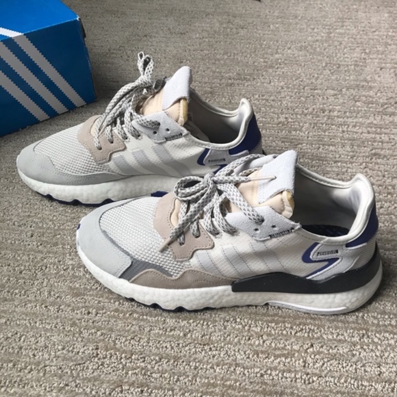 Adidas Nite Jogger in Raw White/Grey/Active Blue NWT main image 8